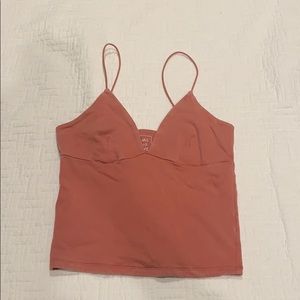 Salmon vneck tank top